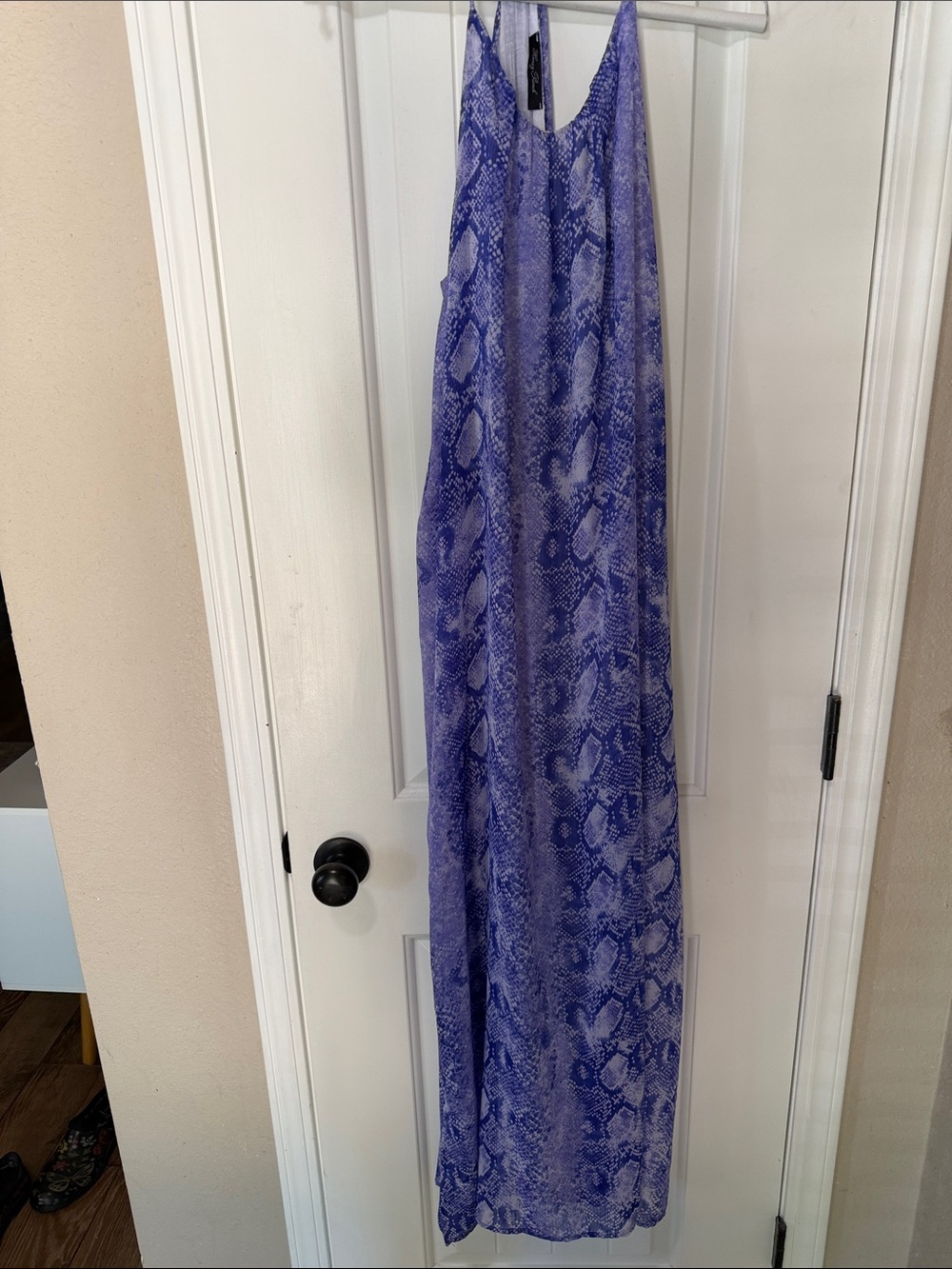 Honey Punch Purple Snakeskin Maxi Dress